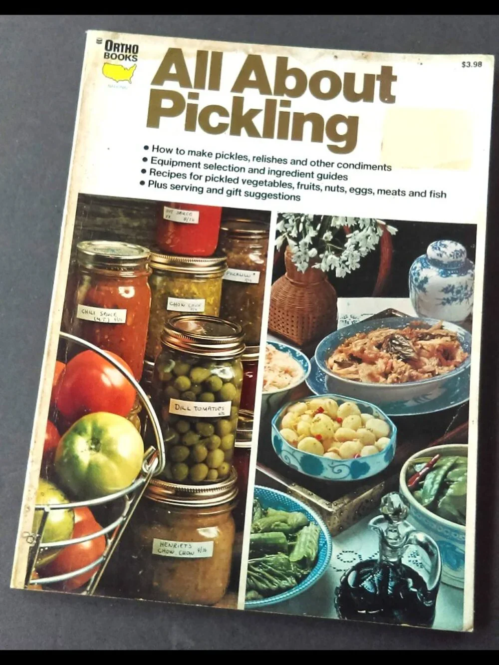All About Pickling by Ortho Books Staff 1975 (Large Paperback) 1st Ed. 2nd Ptg.